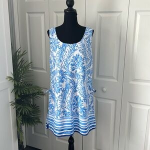Lilly Pulitzer NWT Sammi Romper Resort white aqua lounge size 14